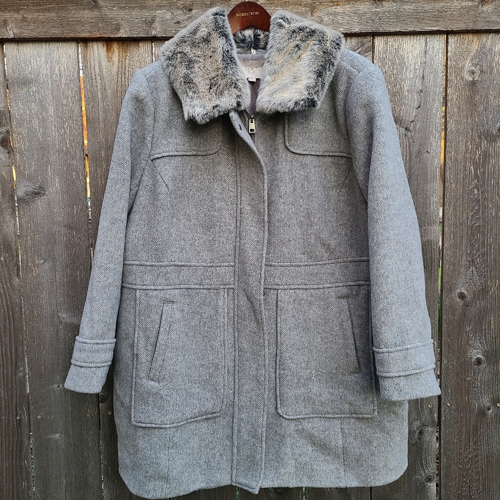 LOFT Plus Wool Coat Size 20